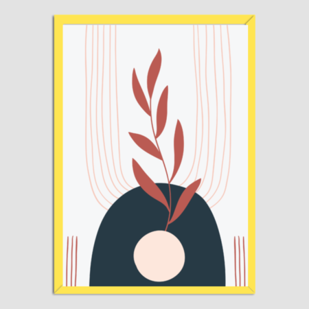 Minimalist Abstract Botanical Wall Art – Modern Framed Print for Home & Office Decor - Image 4