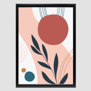 Geometric Botanical Wall Art – Abstract Framed Print in Earthy Tones for Modern Interiors - Image 5