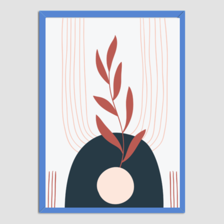 Minimalist Abstract Botanical Wall Art – Modern Framed Print for Home & Office Decor - Image 2