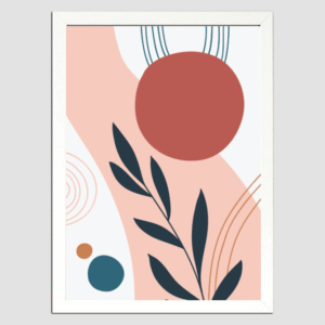Geometric Botanical Wall Art – Abstract Framed Print in Earthy Tones for Modern Interiors - Image 6
