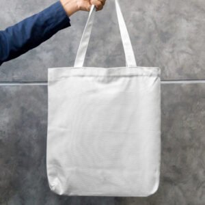 Premium 100% Cotton Canvas Tote Bag | Eco-Friendly & Double-Stitched | Long Handle - Image 4
