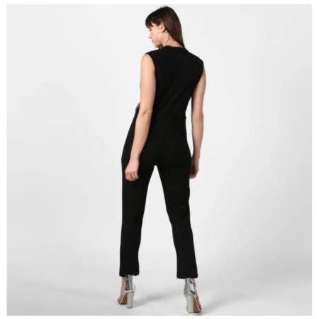 Generic Women's Polyester Embellished Sleeveless Jumpsuit (Black) - Image 5