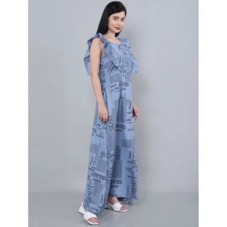 Generic Women's Casual Crepe Sleeveless Dress (Grey) - Image 5