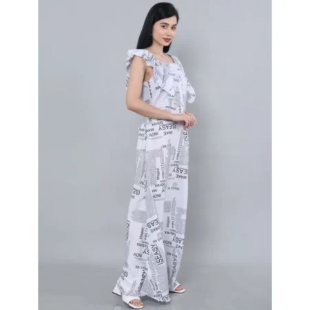 Generic Women's Casual Crepe Sleeveless Dress (White) - Image 4